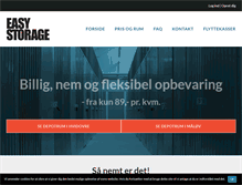 Tablet Screenshot of easystorage.dk